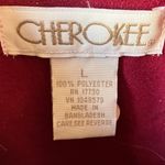 Cherokee  Deep Red suede like ladies blouse large Photo 1