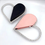 Black Diamond Heart Evening Clutch With Reinstones Photo 2