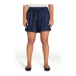 Time and Tru Womens XS Dark Wash Navy Blue Paperbag Tencel Shorts NWT Photo 1