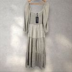 Young Threads  The Olive Dress Cottage Core Boho Smocked Embroidered Maxi Sz M‎ Photo 3