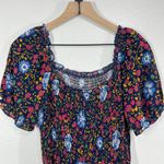 ZESICA Floral Maxi Dress Smocked Bohemian Cottagecore Summer Festival Medium Blue Photo 6