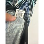 Notations Dress 1X Blue Black Geometric Print High Low Sleeveless Boho Art Deco Photo 6