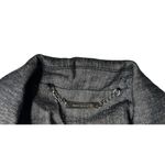 White House | Black Market Black Linen Blend Ruffle V Neck Belted Blazer Jacket 6 Photo 4