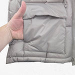 Levi's Levi’s Light Gray Hooded Puffer Vest Zip Front Drawstring Waist NWT Size Medium Photo 5