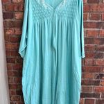 Anthony Richards women’s pleated embroidered house dress robe mint green 3X Size undefined Photo 0