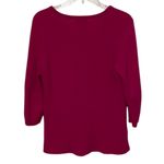 Peck & Peck  Fuchsia Pink Cashmere Knit Sweater Womens Size Large Photo 3