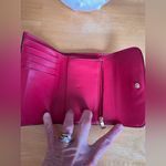 Coach Women's Vibrant Pink and Brown Wallet colorful classic designer rare Photo 11