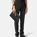 Versace  Black Medusa Pouch with Silver Accents Photo 2