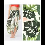 Virginia wolf rose and leaf multi wear wrap Green Photo 10