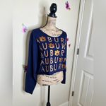 PINK - Victoria's Secret NTM Navy & Metallic Orange Collegiate Auburn Crop Top Sz M Photo 5