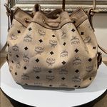 MCM Beige and Black Logo Shoulder Bag with COA Photo 8