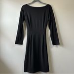 Pretty Garden Elegant Black Boat Neck Long Sleeve Tie Front Formal Dress Size M Photo 4