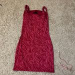 Forever 21  pink swirly wavy groovy bodycon dress size large Photo 1