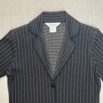 Misook Exclusively  | Vintage Black & White Pinstripe Stretch Knit Blazer | XS Photo 2