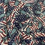 LuLaRoe Lady Liberty Flag Print Tunic Top Stretch Irma Style L NWT Photo 4