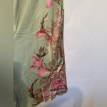Cider NWT Satin Floral Backless Midi Slip Dress Pale Green w Pink Size Medium Photo 10