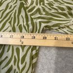 Joie  Button Front Shirt Womens Medium Green White Zebra Print Fairy Layered Photo 13