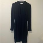 Reiss Womens New  Irenina High Neck Long Sleeve Dress Black Photo 3