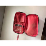 Trina Turk  Black & Red Floral Print Rectangle Shape Cosmetic Bags Photo 4