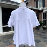 Kaari Blue  White Flutter Babydoll Top S Photo 3