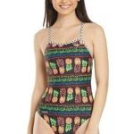 Tyr. Womens Tropic Party Non-Foil Wing Back One Piece Swimsuit Black Colorful 30 Photo 0