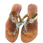 Mystique Thong Sandals Animal Print Brown Size 9 Photo 5