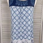 Eliane Rose  Boho Tank Top Medallion Print Blue/White-Small Photo 0