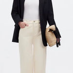 Madewell The Tall Perfect Vintage Wide-Leg Crop Jean Ecru Cream NWT Size 24T Photo 0