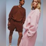 Urban Outfitters NWOT Champion & Exclusive Teddy Fleece Shorts In Brown Photo 0