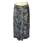The Kooples Skirt Women Medium Black White Animal Flowing Long Asymmetric Midi Photo 5