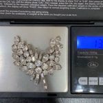 Vintage Unsigned Clear Rhinestones Pave Silver Photo 7