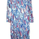 Lilly Pulitzer Pima Cotton Sailboat Pink Right Return Marlowe Print Size XS Blue Photo 0