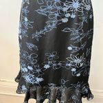 Casual Corner Annex Petite Navy blue Periwinkle A Line trumpet Skirt Size 6 Photo 3