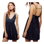 Free People Charcoal Sequins V-neck Mini Dress Women's Size Medium | 74-31-3 Photo 7