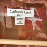 Coldwater Creek Classic Semi-Sheer Stained Glass Print Blazer Size 1X Photo 5