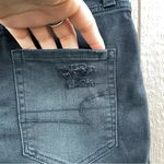 American Eagle Womens Shorts Black Stretch Curvy Super Hi Rise Shortie Size 2 Photo 5