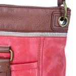 The Sak  Kendra Vintage Coral Brown Leather Crossbody Bag Adjustable Strap Photo 3