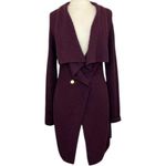 CAbi  Regal Longline Duster Button Shawl Collared Cardigan Cozy Holiday Luxury M Photo 4