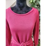 Adam Levine  Women's Red Polyester Round Neck Long Sleeve Pullover Knit Sweater L Photo 4