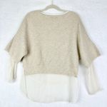 Robert Rodriguez Wool Cashmere Silk Layered Sweater Size Medium Beige Cream Photo 1