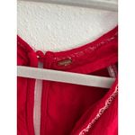 Free People Jumpsuit Womens Small Red Cream Embroidered Wide Leg Boho Festive Photo 5