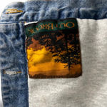 Vintage Out brook brand blue denim jacket with hoodie attached and front pockets Photo 3