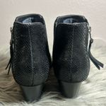 Vionic  UPRIGHT ANNE Booties Suede/Snake Skin Print Leather BLACK Size 5 Photo 5