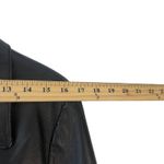 American Leather USA Vintage 90s Women's Size‎ Large Black Button Up Jacket Coat Photo 7