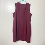 Lane Bryant Burgundy Sleeveless Dress W Bottom Pleated Cutouts Size 20 NWT Photo 1