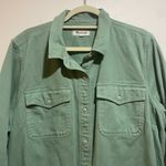 Madewell Plus Garment-Dyed Twill Shirt Jacket Shacket Green Photo 2