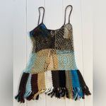 Moda International Crochet Cover Up, Size L Brown Size L Photo 2