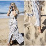 Splendid  X Gray Malin Playa Caftan Maxi Dress Linen Blend‎ Boho Beach Size XS Photo 15