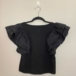 A New Day Target -  Double Flutter Sleeve Slim Fit Shirt, Black, Size S, NWOT Photo 3