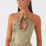 Peppermayo Mariella Linen Top in Sage Photo 0